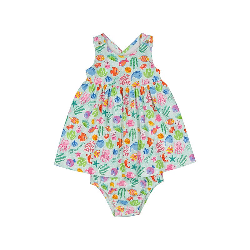 MAYORAL - Under The Sea Dress & Knickers - Aqua