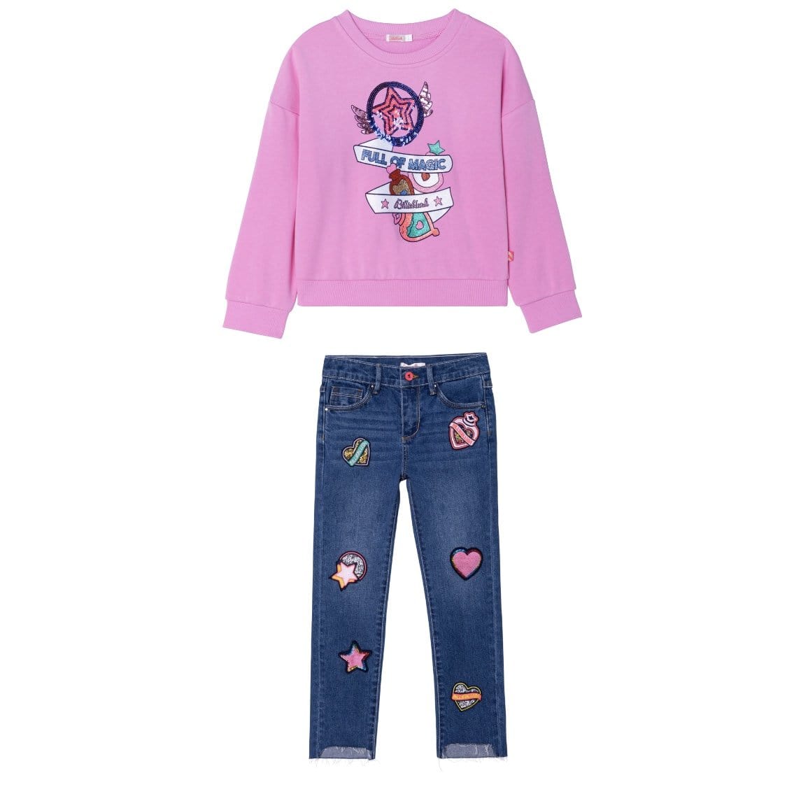 BILLIEBLUSH - Sweatshirt & Jeans Set - Pink