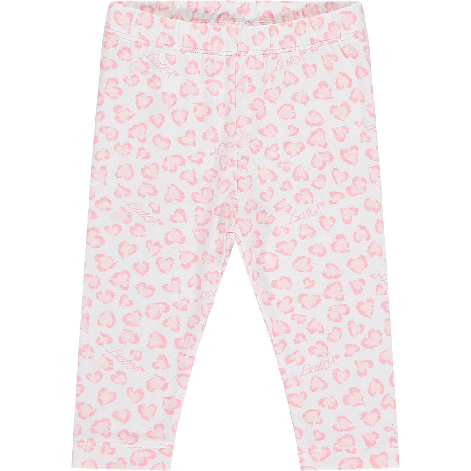 LITTLE A - Elena Leopard Print Legging Set - Baby Pink