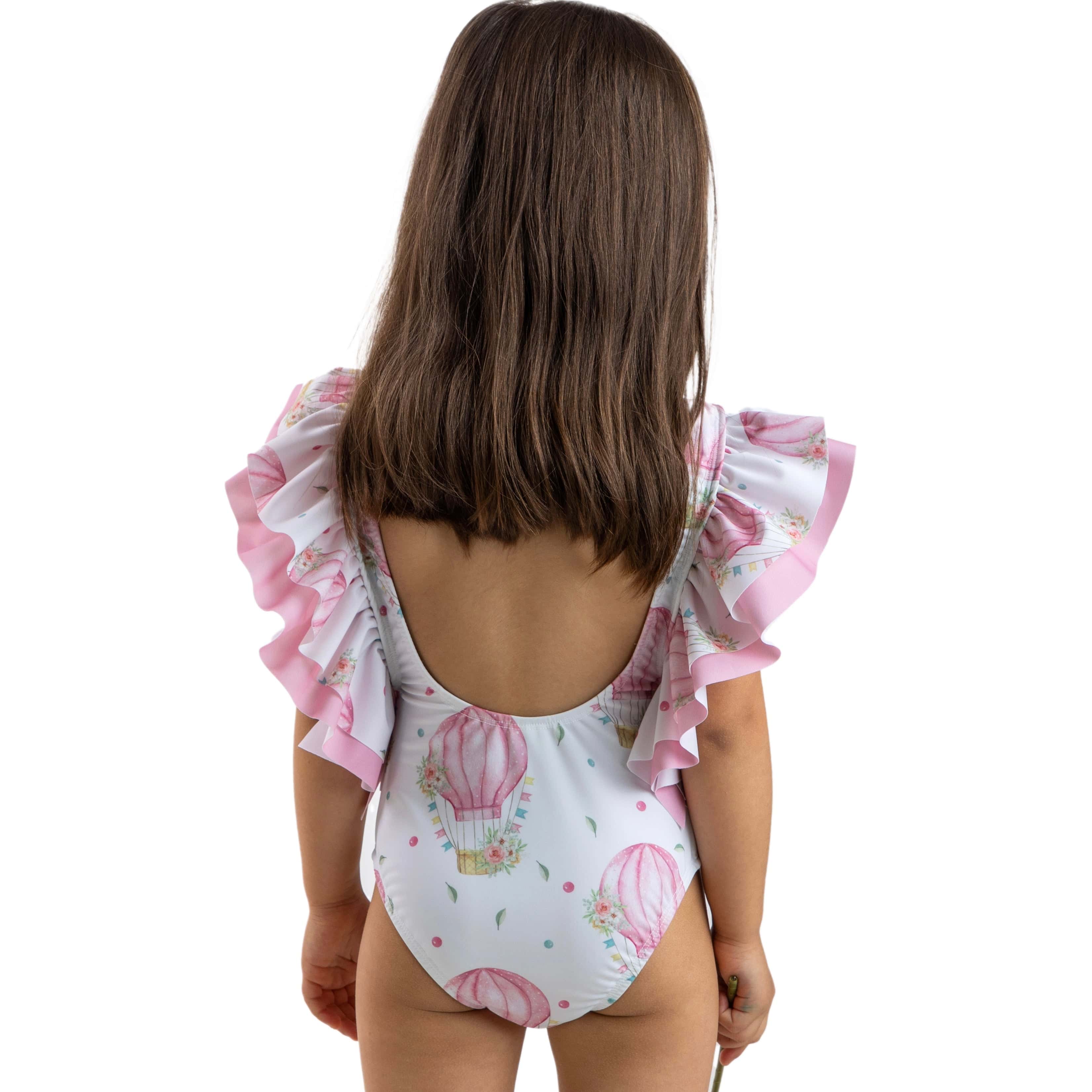 MEIA PATA -  La Felicite Balloons Print Swimsuit - Blush