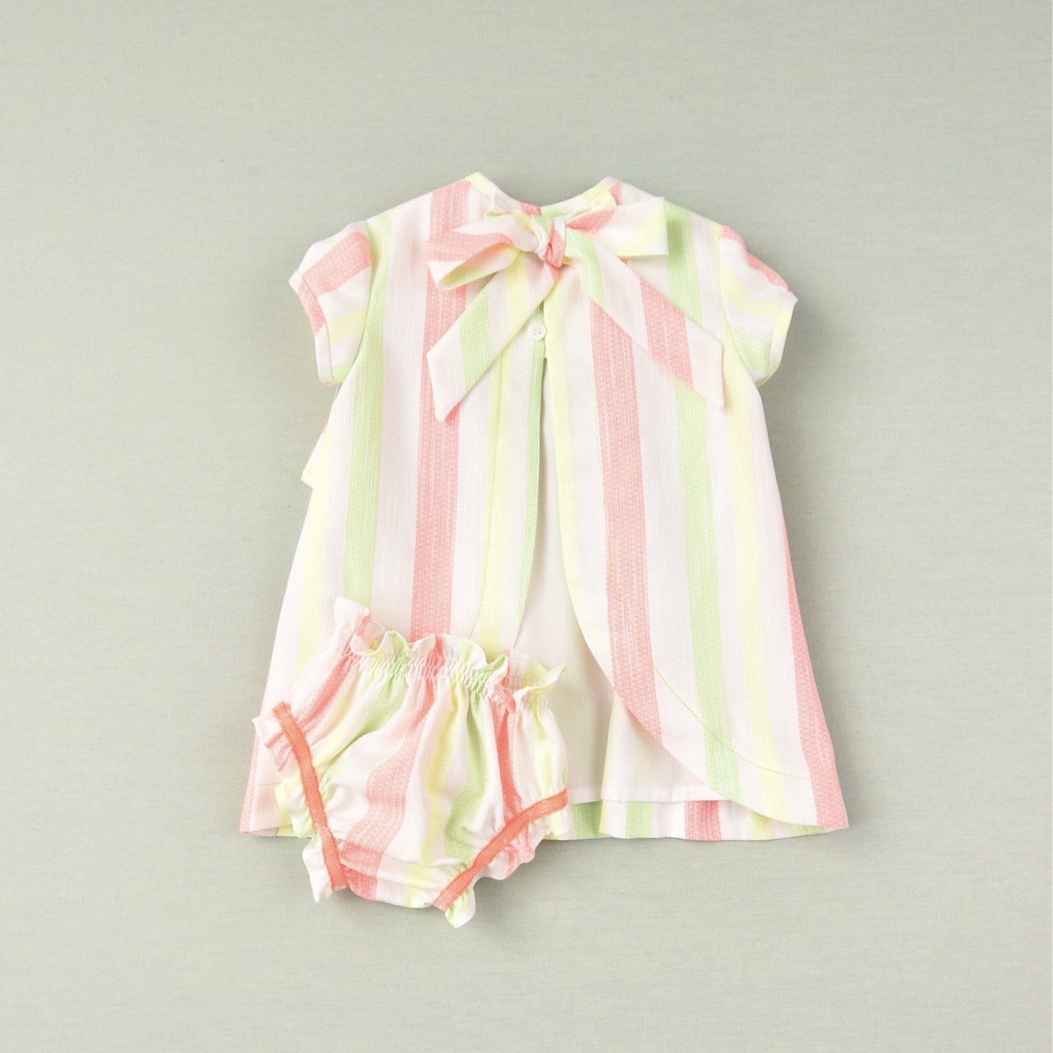 JOSE VARON - Neon Stripe Baby Dress