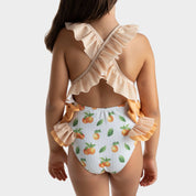 MEIA PATA - Cannes Oranges Print Swimsuit - Orange
