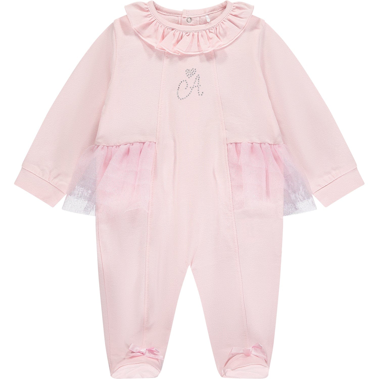 LITTLE A - Eve Tule Babygrow - Baby Pink