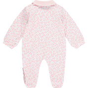 LITTLE A - Eileen Leopard Print Babygrow - Baby Pink