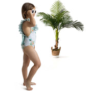 MEIA PATA - Saint Anne Giraffe Print Swimsuit - Green