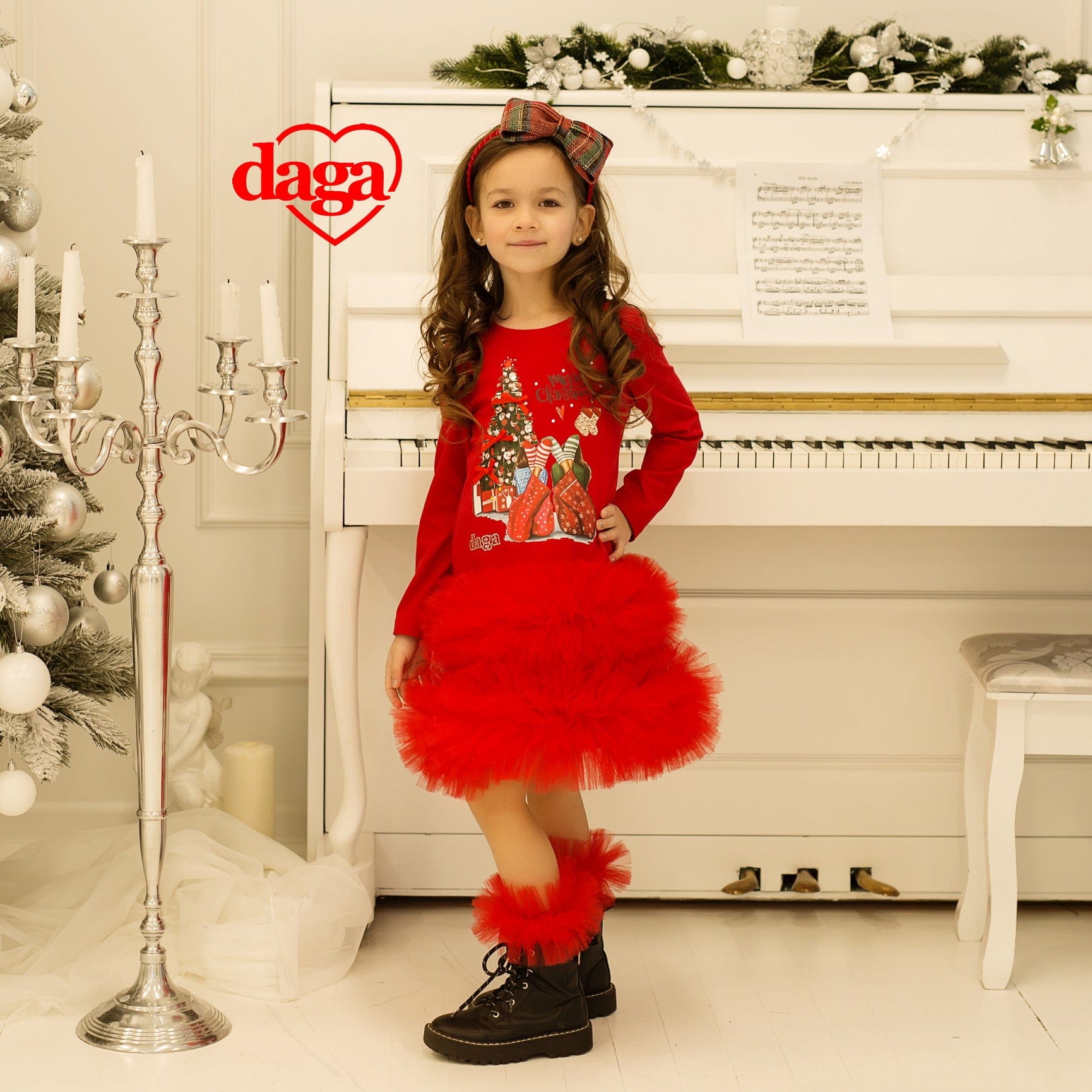 Daga - Waiting For Christmas Tutu Dress - Red