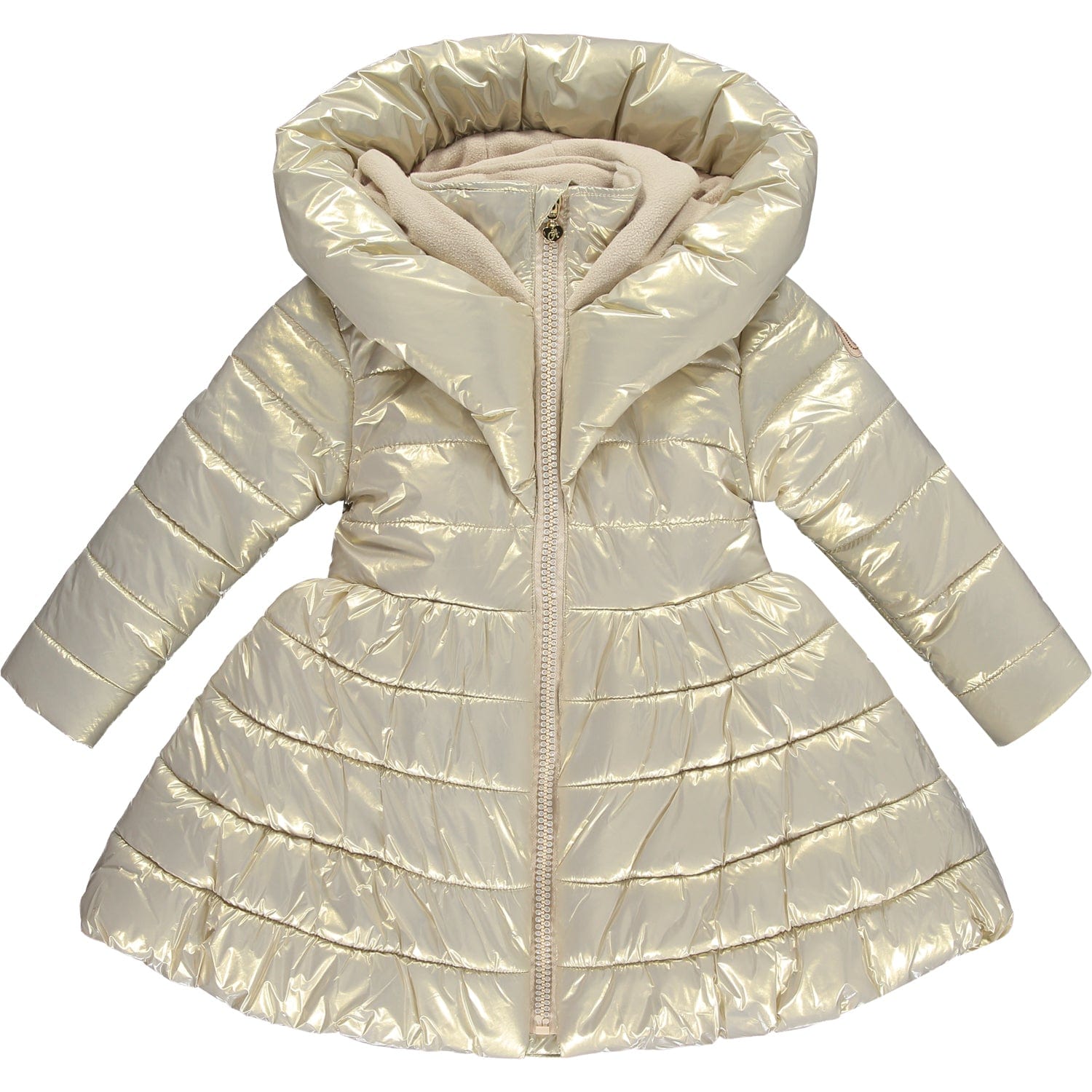 A DEE - Priscilla Metalic Hooded Jacket - Light Gold