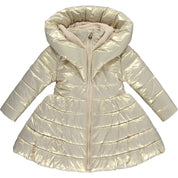 A DEE - Priscilla Metalic Hooded Jacket - Light Gold
