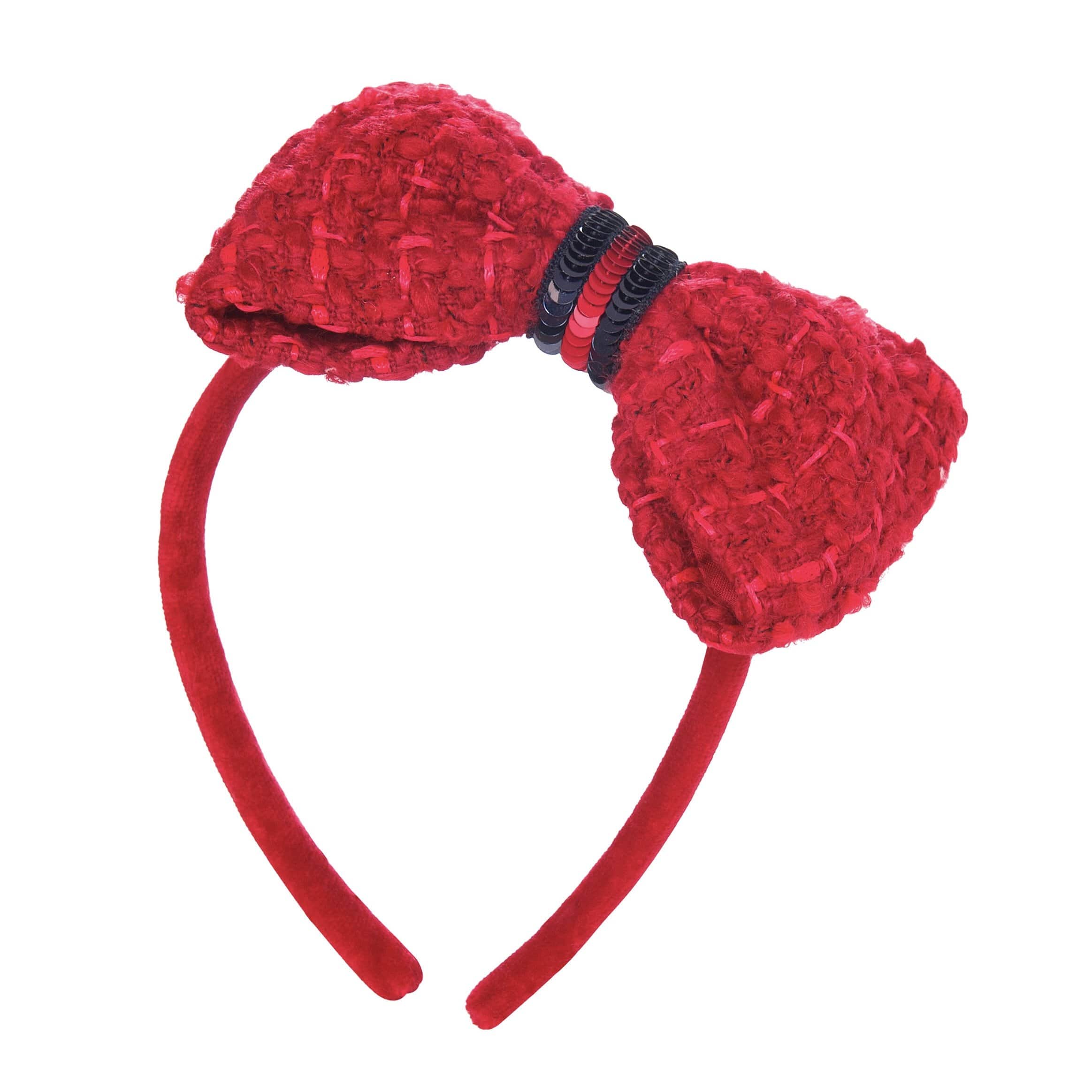 BALLOON CHIC - Tweed Hairband   - Red