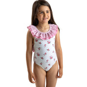 MEIA PATA -  Seychelles Flowers Print Swimsuit - Pink