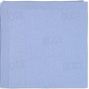 HUGO BOSS - Knit Logo  Blanket - Pale Blue