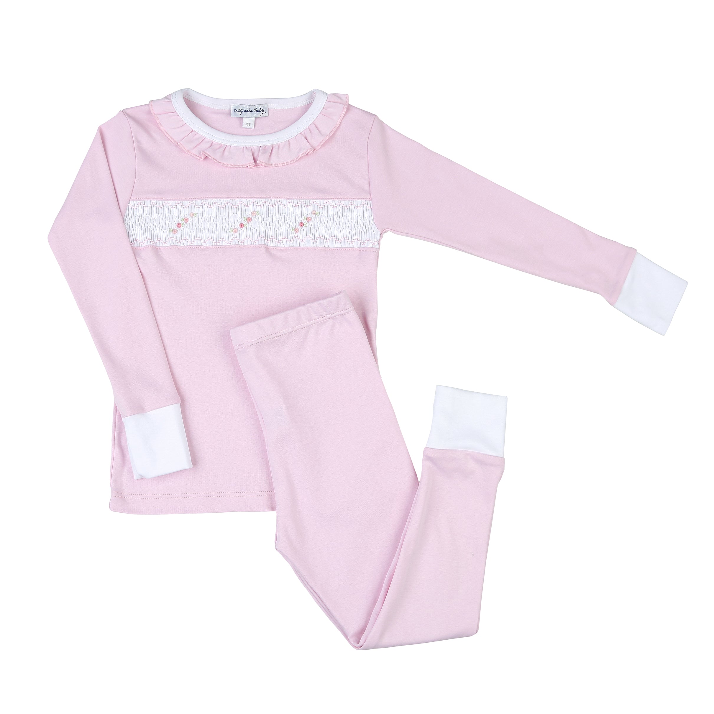 MAGNOLIA BABY - Sophie Smocked Pyjamas - Pink