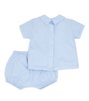 Rapife - Broderie Anglaise Detail  Two Piece Set - Blue