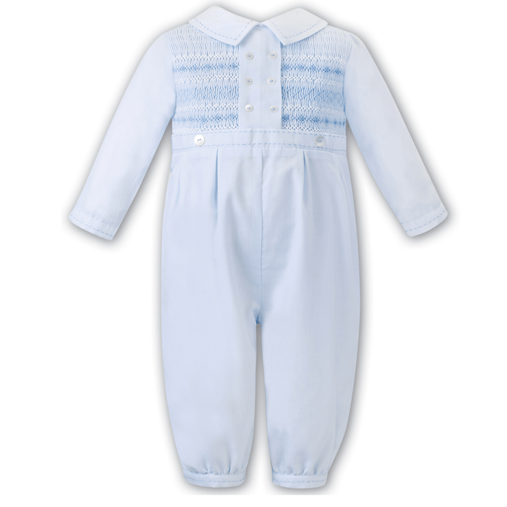SARAH LOUISE -  Smock Romper - Blue
