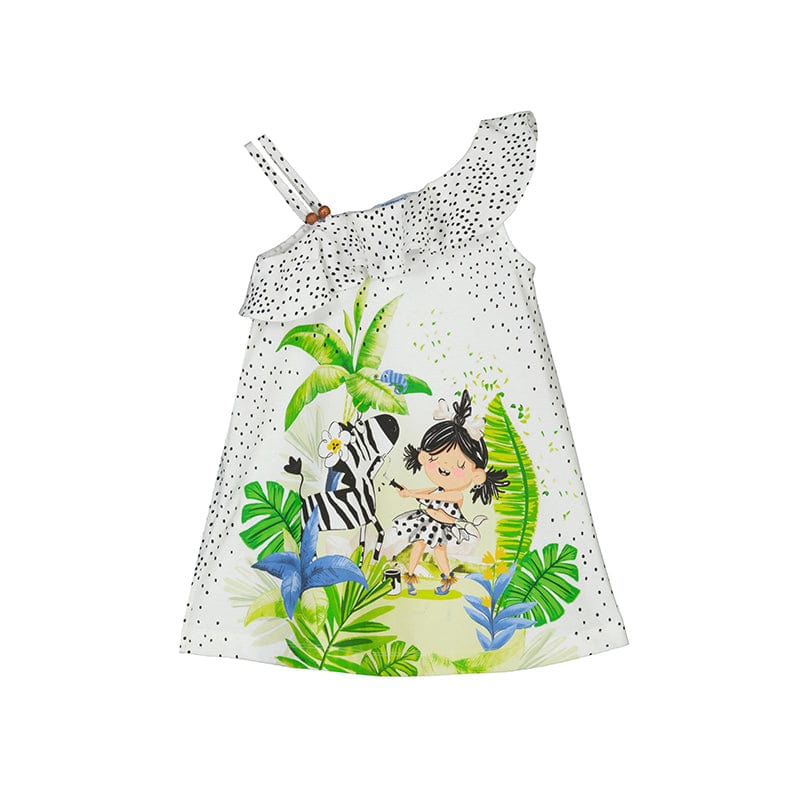MAYORAL - Zebra Girl Dress - White