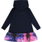 A DEE - Sienna Hoody Star Print Dress - Blue Navy