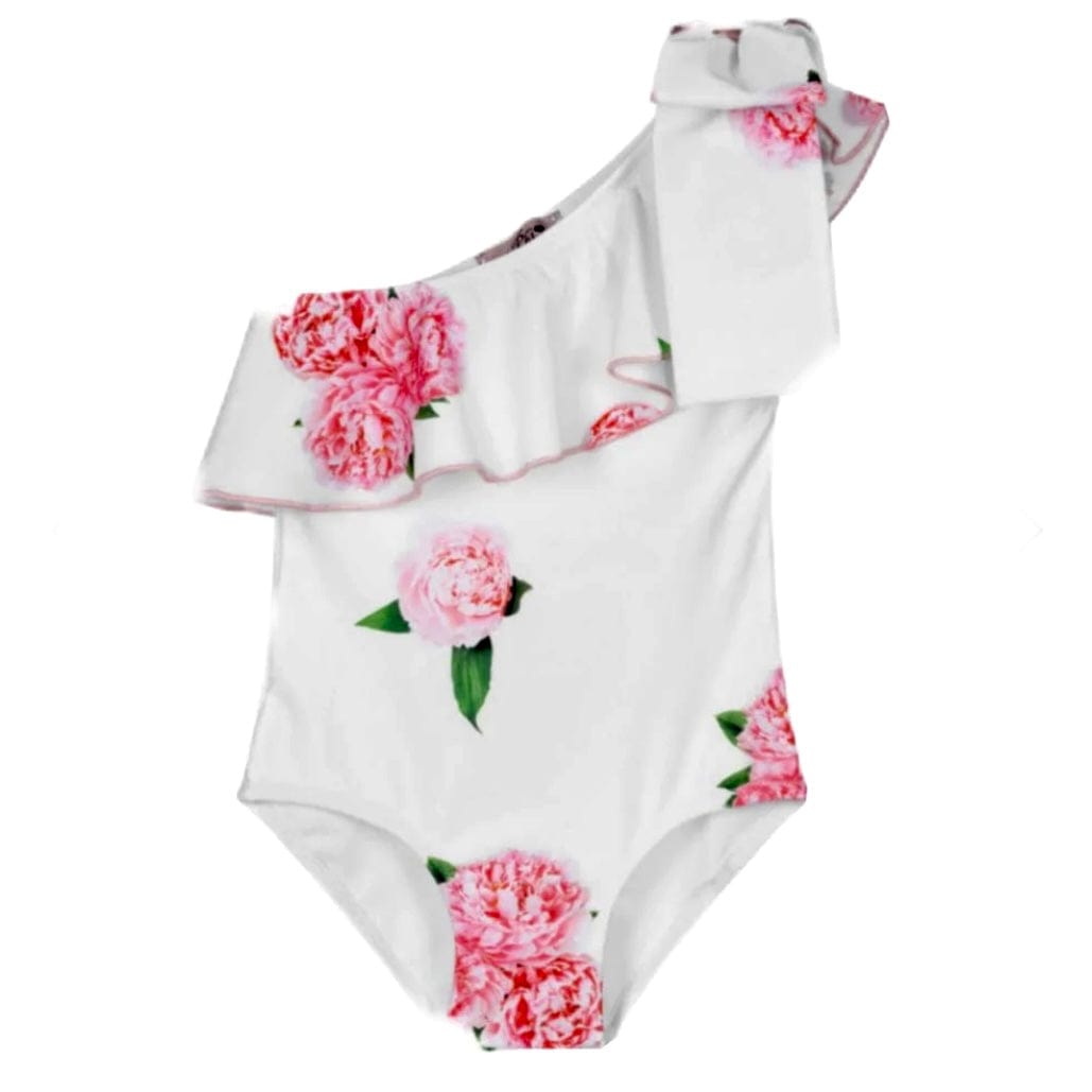 PHI - Peony One Shoulder Swimsuit - White