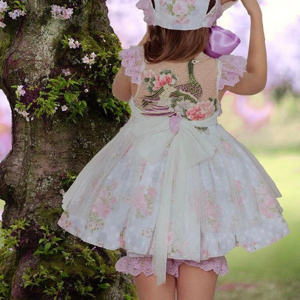 DUERMA SAFILLA - Peacock Puffball Dress & Bloomers - Lilac