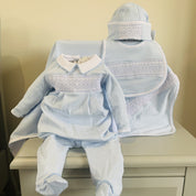 MAGNOLIA BABY -  Claire & Clive’s Smocked Set- Blue
