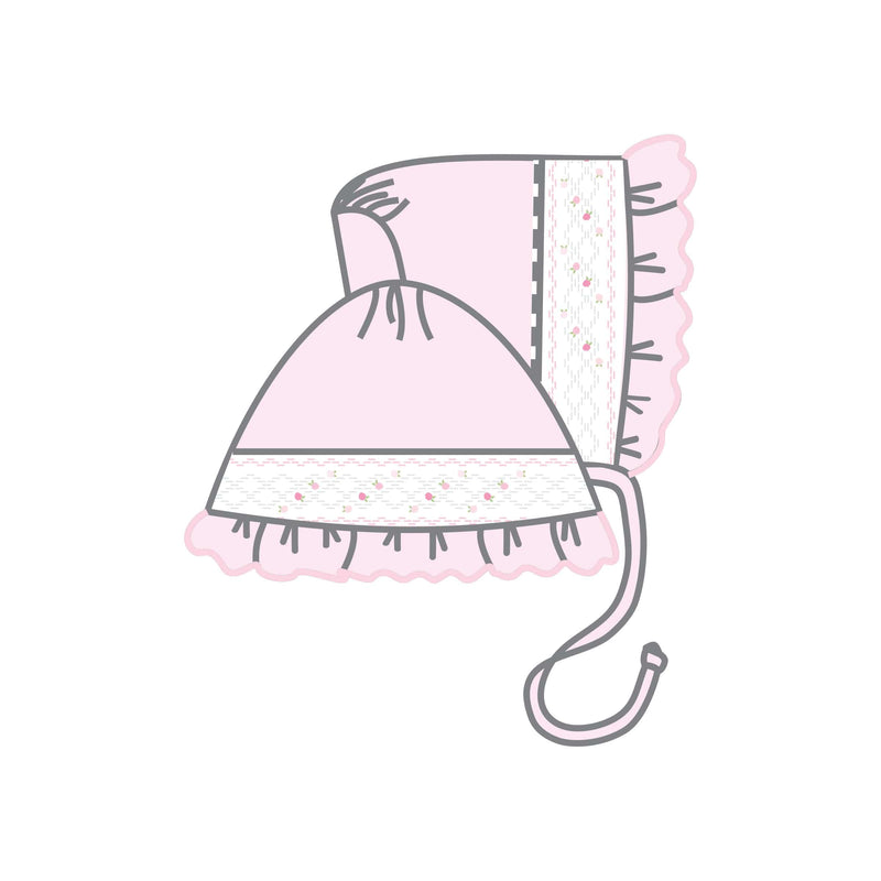 MAGNOLIA BABY - Sophie Smocked Bonnet - Pink