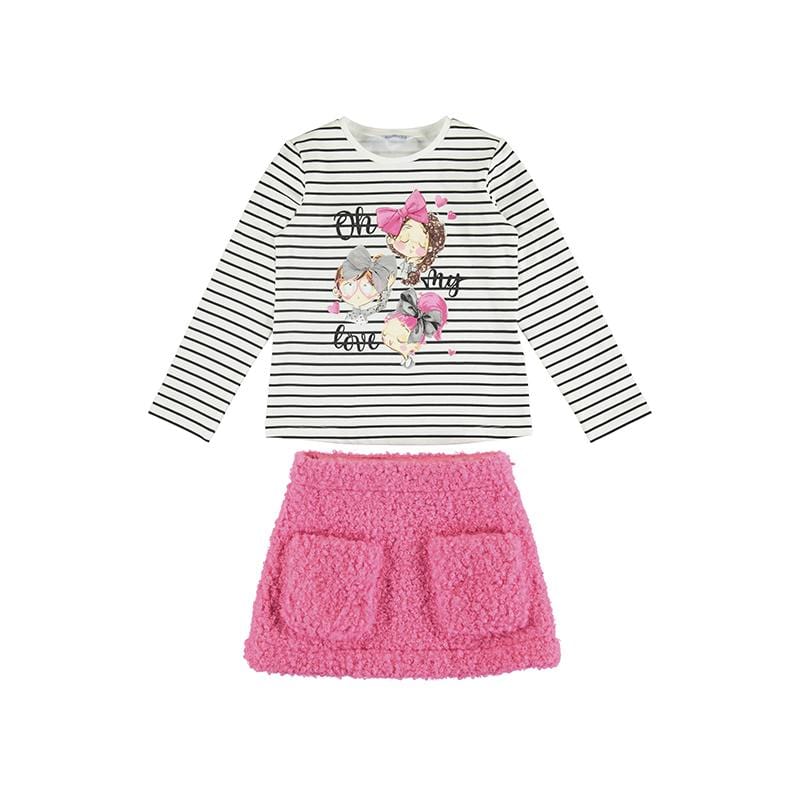 MAYORAL - Oh My Love Skirt Set - Pink