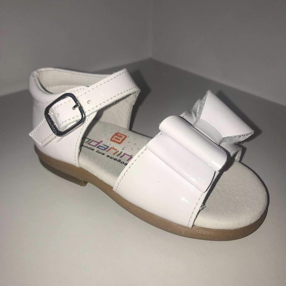 ANDANINES - Patent Leather Sandal - White