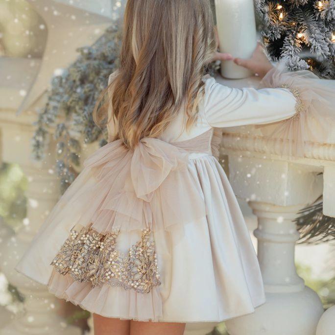 DUERMA SAFILLA - Exclusive Christmas Elegance Dress & Headpiece - Cream