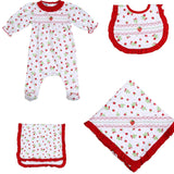 MAGNOLIA BABY - So Berry Cute Smocked Four Piece Set  - Red