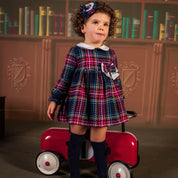 BABINE - Tartan Puffball Dress - Red