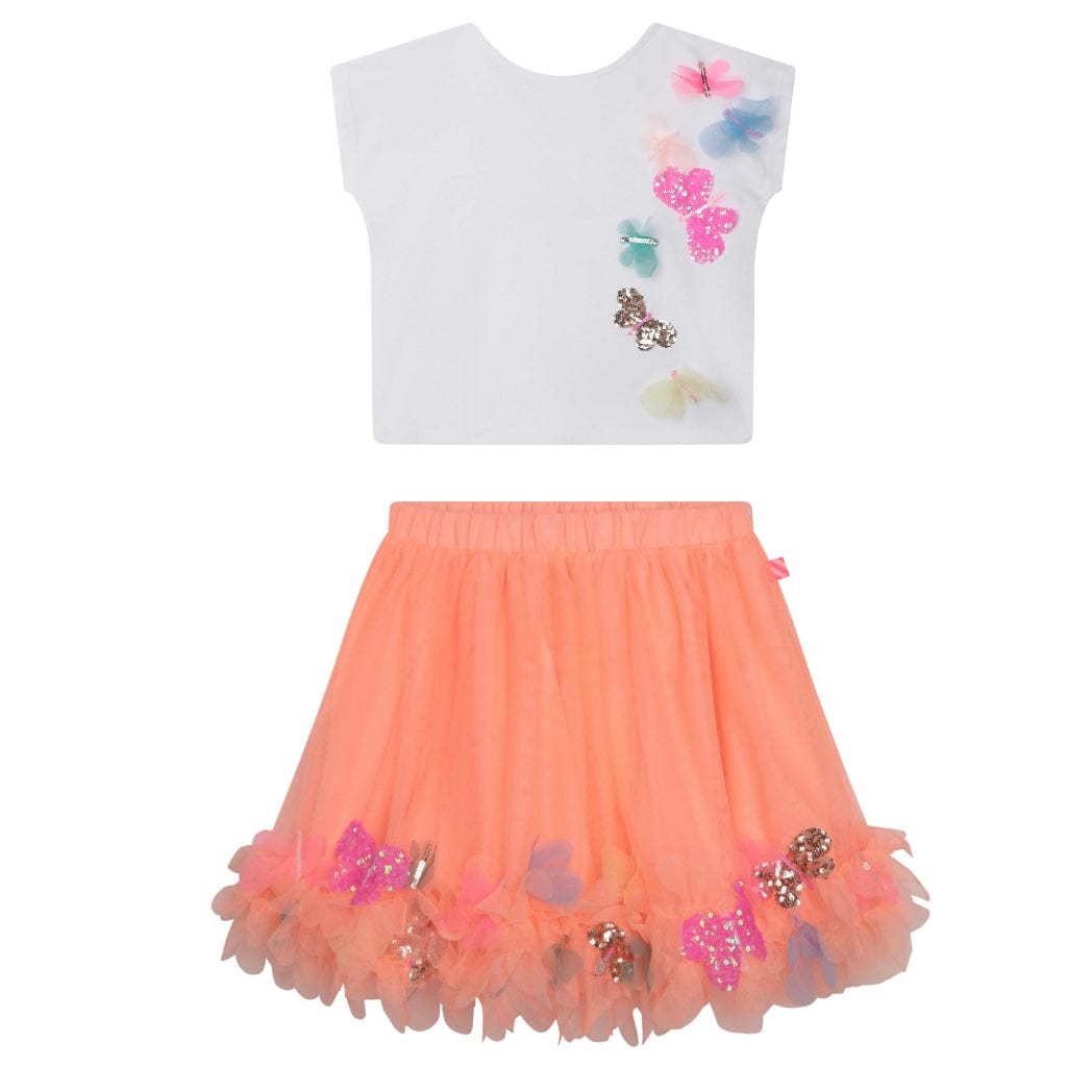 BILLIEBLUSH - Butterfly Skirt Set - Peach