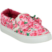 A DEE - Frilly Canvas Slip On Trainer - Floral