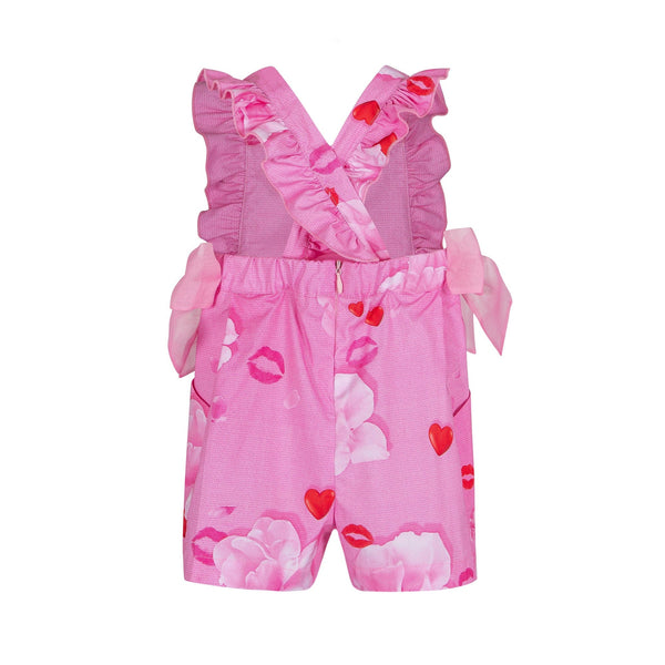LAPIN HOUSE - Lips & Hearts Overall - Pink