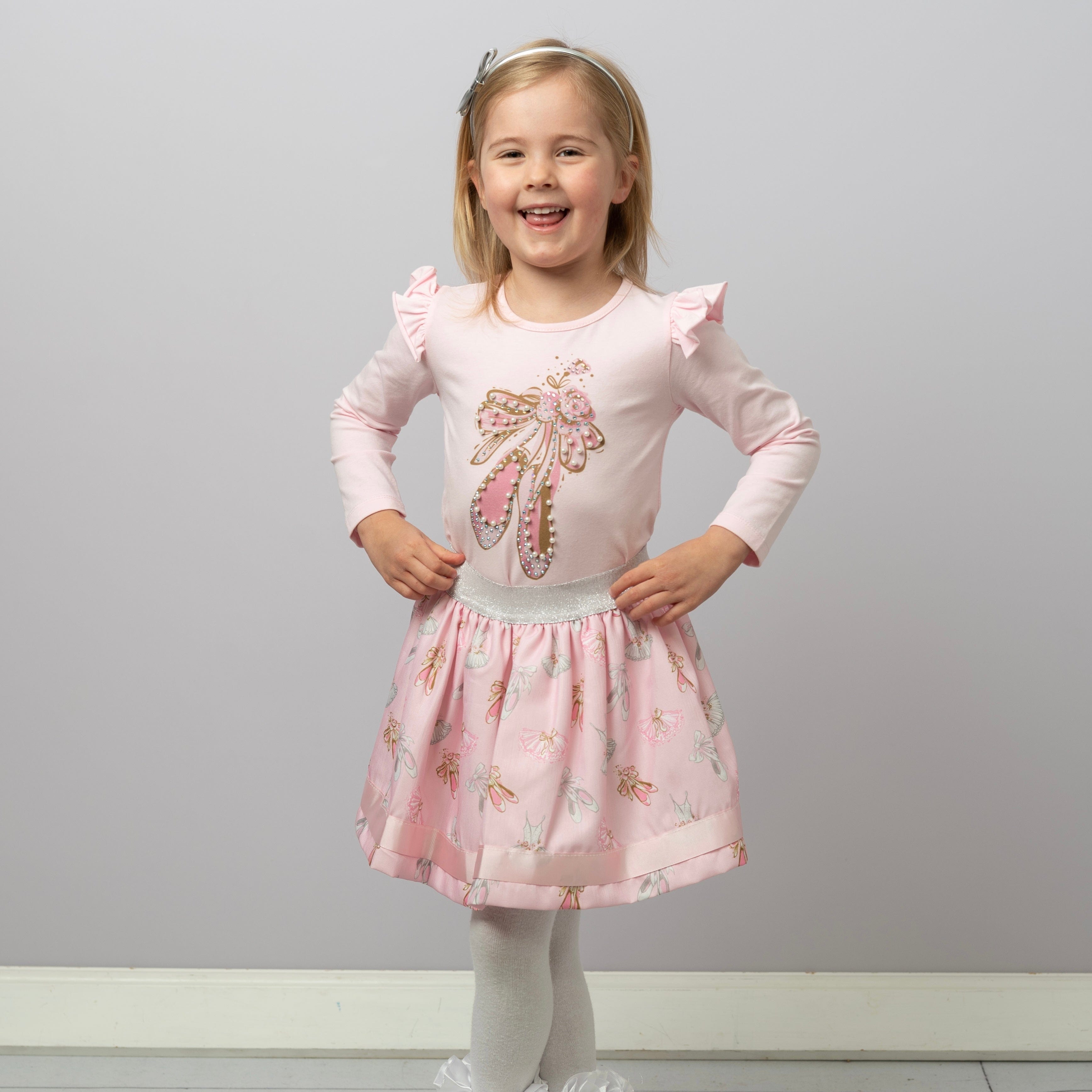 CARAMELO KIDS - Ballet Pump Skirt Set - Pink