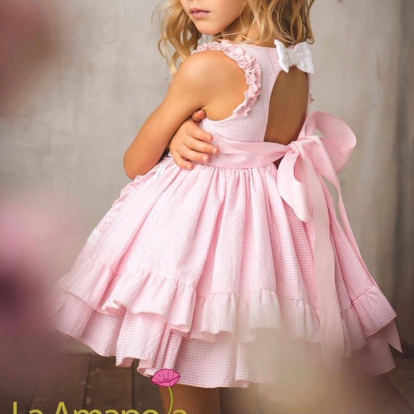 LA AMAPOLA - Nancy Puffball Dress - Pink