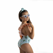 MEIA PATA - Ibiza Tropical Print Swimsuit & Scrunchie