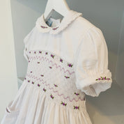 ANNAFIE -  Smocked Rose Dress - Lilac