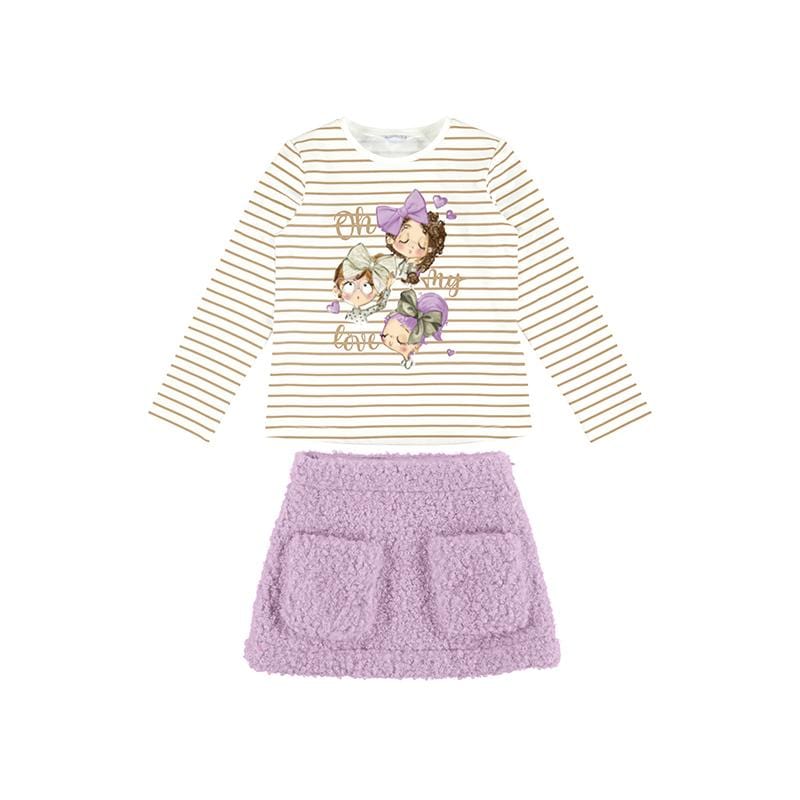 MAYORAL - Oh My Love Skirt Set - Lilac