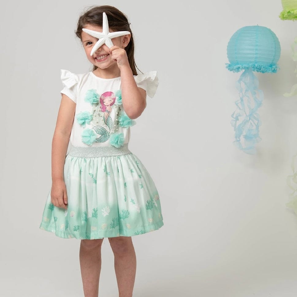 CARAMELO KIDS - Mermaid Skirt Set - Mint