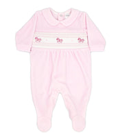 Rapife - Velour Rocking Horse Babygrow - Pink