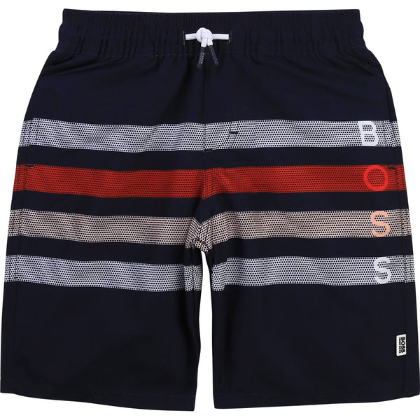 HUGO BOSS - Stripe Swim Short - Navy