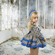 LA AMAPOLA - Bows Baby Dress - Blue