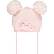 LITTLE A - Elisha Double Pom Pom Hat - Baby Pink